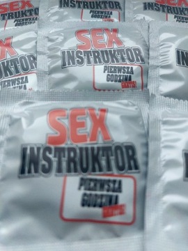 SEX INSTRUKTOR - prezerwatywa z nadrukiem