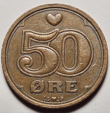 50 ORE 1990 Dania - Brąz 