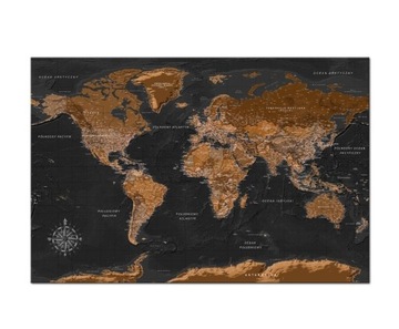 mapa świata 120x80, korkowa