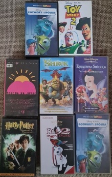 8 vhs shrek Harry Potter 102 dalmatanczyki itp