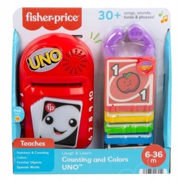 Fisher Price uczące karty UNO zabawka edukacyjna