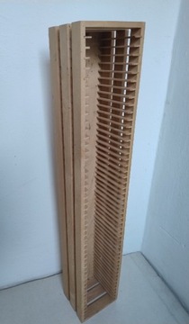 Drewniany stojak na płyty CD 50 sztuk 
