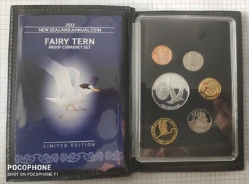 Nowa Zelandia komplet monet 2012 fairy tern proof