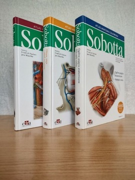 Książki "Anatomia Sobotta" Tom I-III + kolorowanka