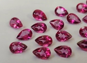 Naturalny Różowy Topaz Gruszka 3 x 5 mm