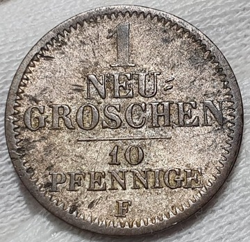Niemcy Saksonia 1 grosz 1852 F