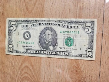 Banknot 5 dolarów - 1995