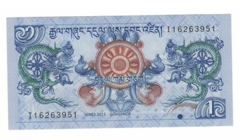 BHUTAN - 1 NGULTRUM - 2013  - UNC