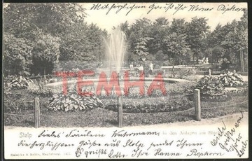 SŁUPSK Stolp Blucherplatz Anlagen 1903 