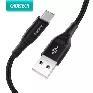  Kabel USB-C 1m Choetech jak Baseus, Blitzwolf QC3