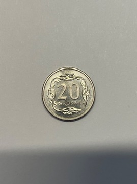 Moneta 20 groszy 1992r. Mennicza
