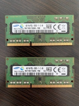 Samsung 4GB DDR3L 1Rx8 PC3L-12800S Pamięć RAM do laptopa