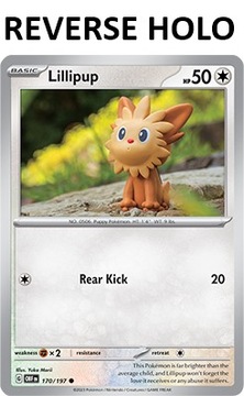 Karta Pokemon Lillipup (OBF 170) 170/197 R. Holo
