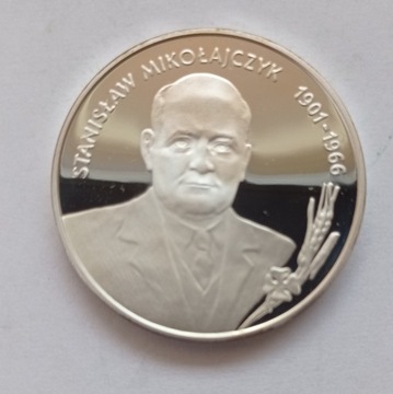 10zł 1996r, Stanisław Mikołajczyk, Mennicza