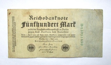 500 Marek 1922 r. Niemcy