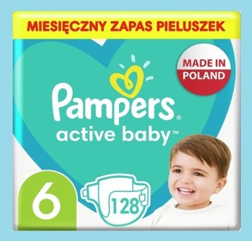 Pampers Pieluchy Rozmiar 6 (13-18kg) 128 Sztuk