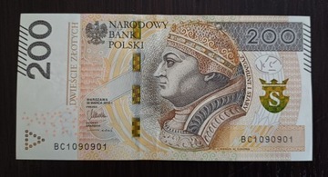 Banknot 200zł RADAR