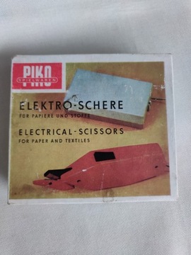 Kolekcjonerskie  elektryczne nożyce Piko karton. 