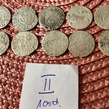 zestaw starych monet XVII Wiek 10x Półtorak SREBRO