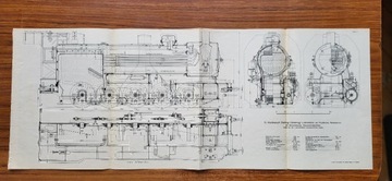 Przekroje lokomotywy parowej G10 (Tw1 na PKP)