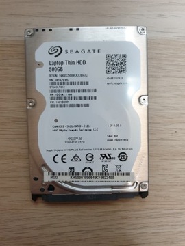 Dysk twardy Seagate 500GB 2,5' uszkodzony