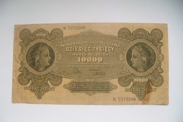 POLSKA Banknot 10000 zł. Marek Polskich 1922 r. seria K