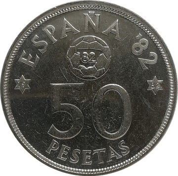 Hiszpania 50 pesetas 1982, KM#819