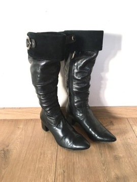 Damskie Buty kozaki Kazar czarne (37) 