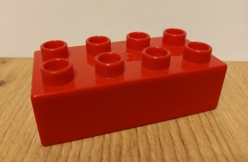 Lego Duplo klocek czerwony 2 x 4 1szt