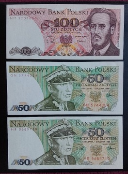 Zestaw banknotów PRL UNC