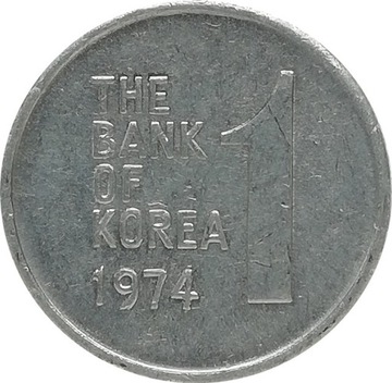 Korea Południowa 1 won 1974, KM#4a