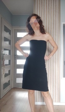 Sukienka mała czarna 36 bez ramiączek