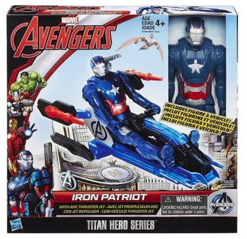 Avengers Iron Man Patriot figurka 30cm+ pojazd