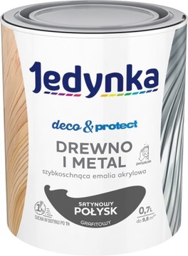 Jedynka Deco&Protect DrewnoiMetal POŁYSK CZARNY 5L