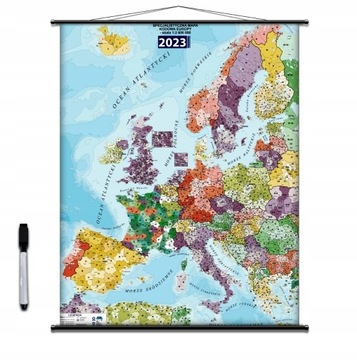 Europa Kodowa Mapa Europy 120x160cm AKTUALNA