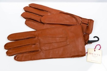 Skórzane, brązowe rękawiczki rozmiar M