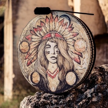 Wegański szamański bęben “Native Woman Drum" 18'' 