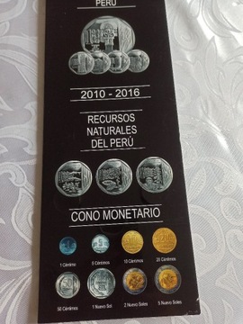 Monety Peru, zestaw monet w albumie
