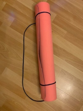 Mata do treningów joga fitnes różowa 174/62cm