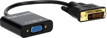Adapter AV Pawonik DVI-D - D-Sub (VGA) czarny