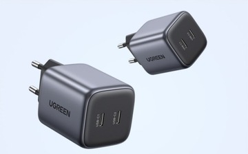 Ładowarka sieciowa USB-C USB-A Ugreen 35w 5V szara