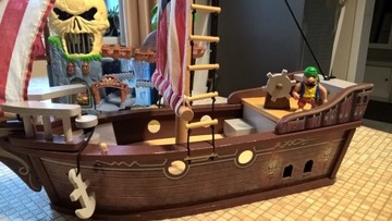 Statek Piracki  drewniany, zamek piracki gratis