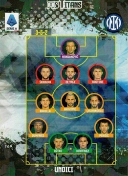 Panini titans karta undici Inter