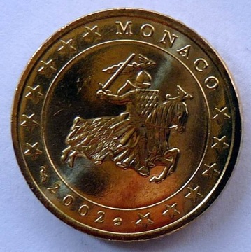 MONAKO  2002 - 50 CENTÓW UNC !!!!!!!