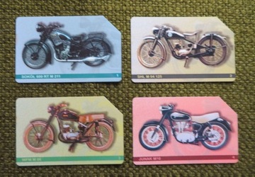 Karty telefoniczne - motocykle  (4szt)