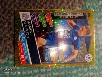 Jamie Vardy exclusive edition debutant match attax
