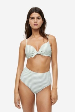 Stanik Kąpielowy Paski H&M Bikini Usztywniany 85D