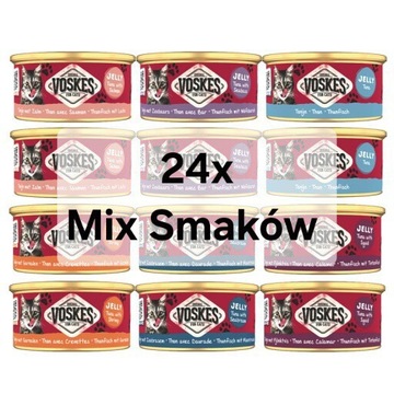 Voskes 24x + GRATIS, Mix Smaków Jelly Puszka 85g