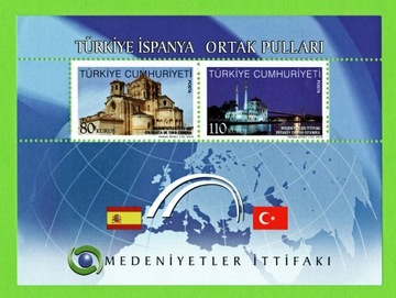 Turcja 2010 r. blok 73** ze znaczkami Mi 3854-3855