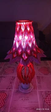 Lampka z origami modułowego.